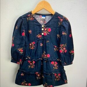 Floral Navy Kids Top